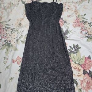 Forever 21 Medium Sparkle Black Mini Dress